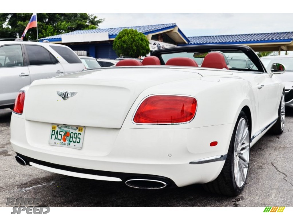 2014 Continental GTC Speed - Arctica White / Red photo #68