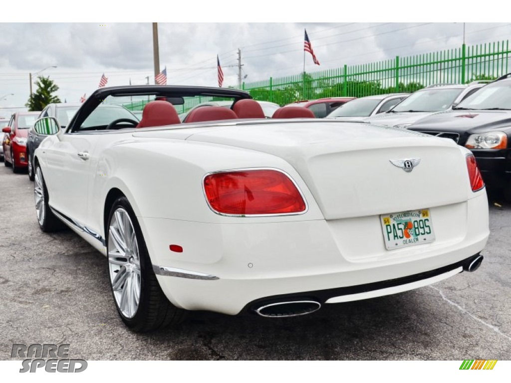 2014 Continental GTC Speed - Arctica White / Red photo #71