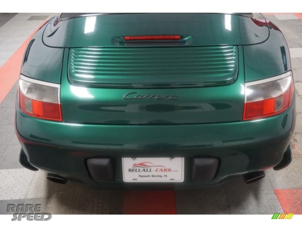 2001 911 Carrera Cabriolet - Rain Forest Green Metallic / Savanna Beige photo #67