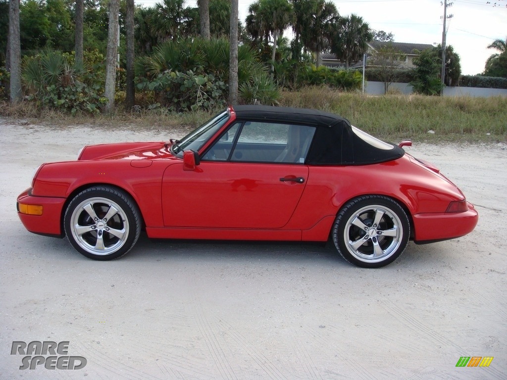 1990 911 Carrera 2 Cabriolet - Guards Red / Beige photo #27