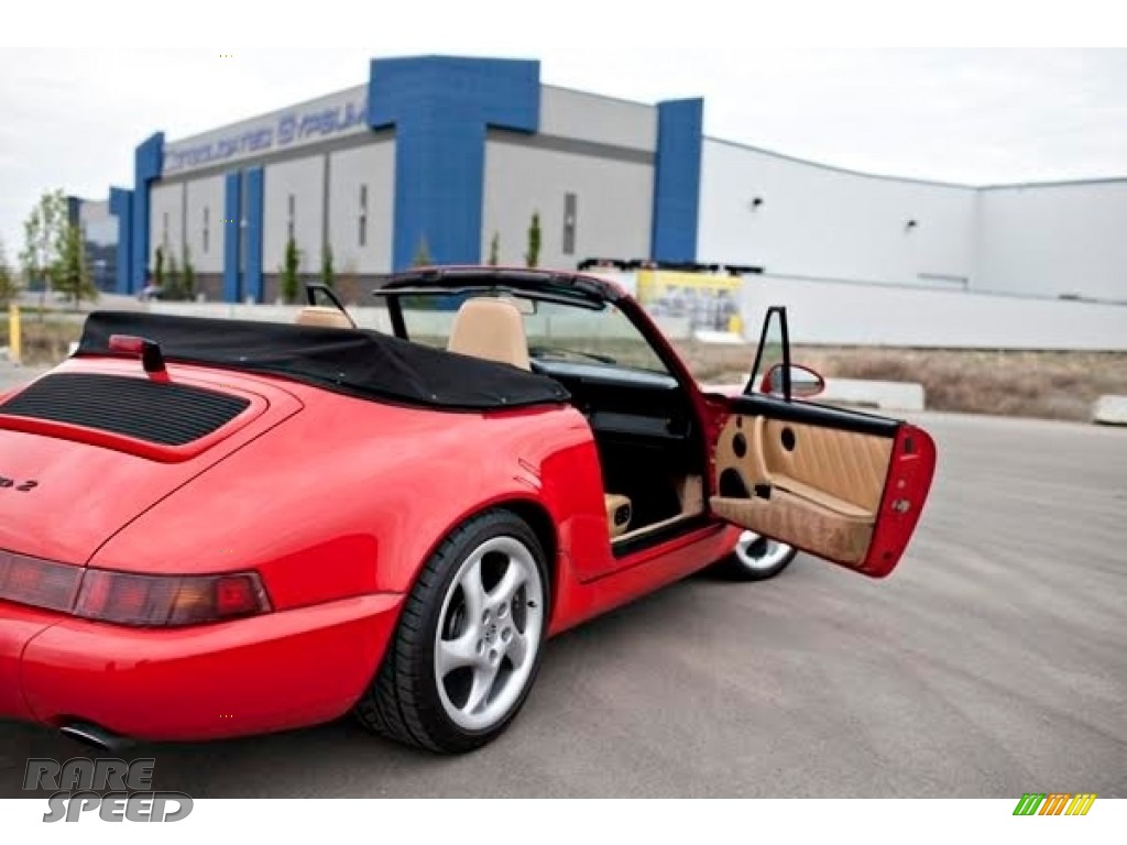 1990 911 Carrera 2 Cabriolet - Guards Red / Beige photo #12