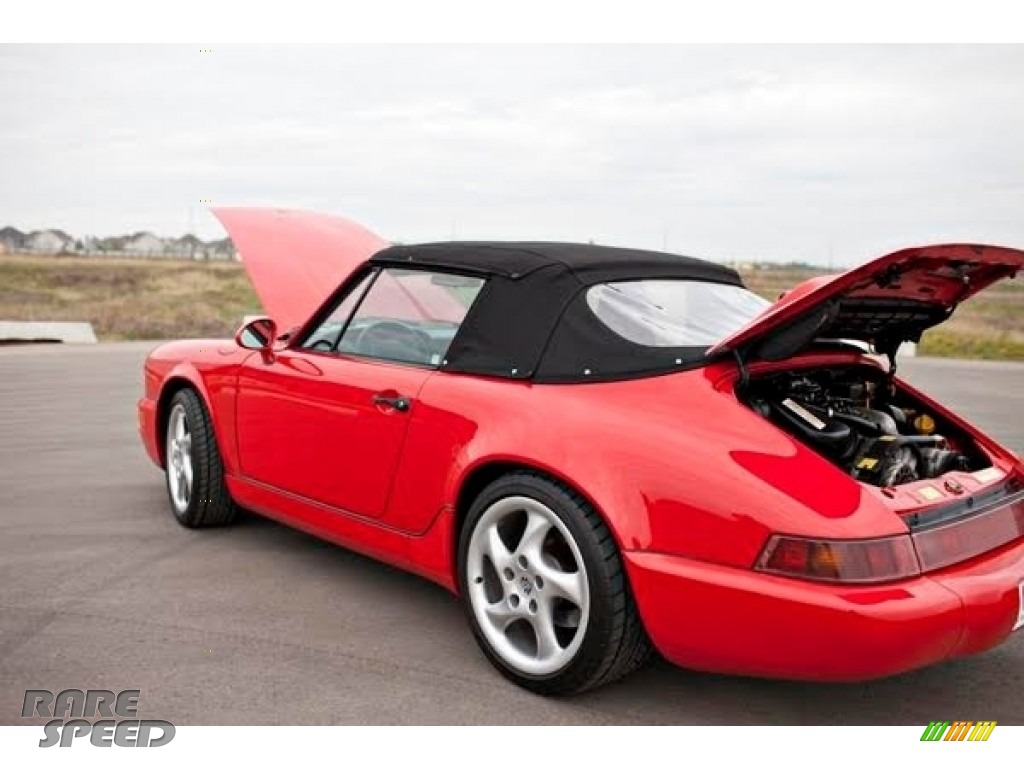 1990 911 Carrera 2 Cabriolet - Guards Red / Beige photo #14