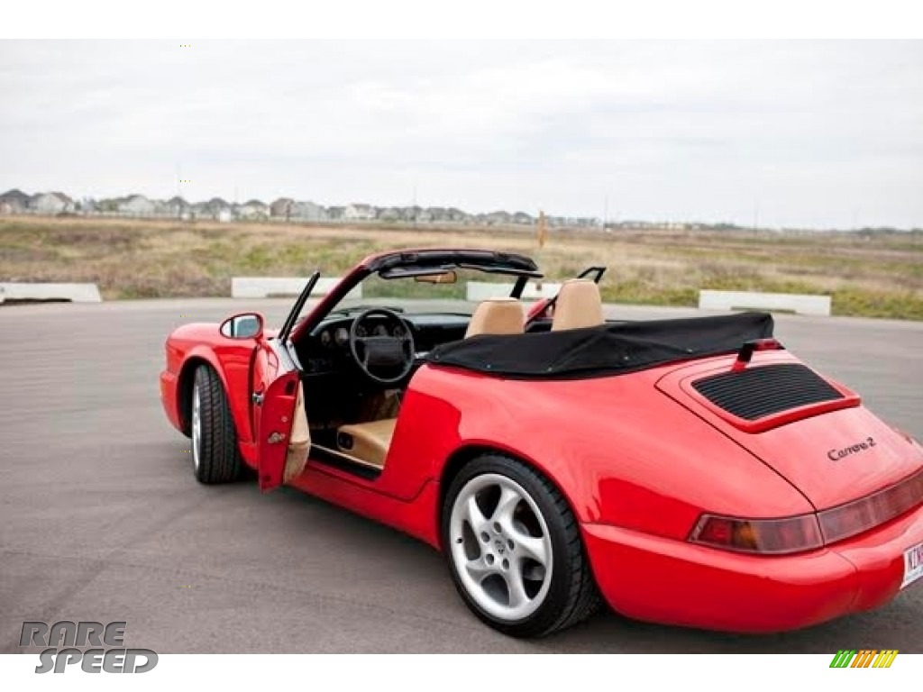 1990 911 Carrera 2 Cabriolet - Guards Red / Beige photo #15