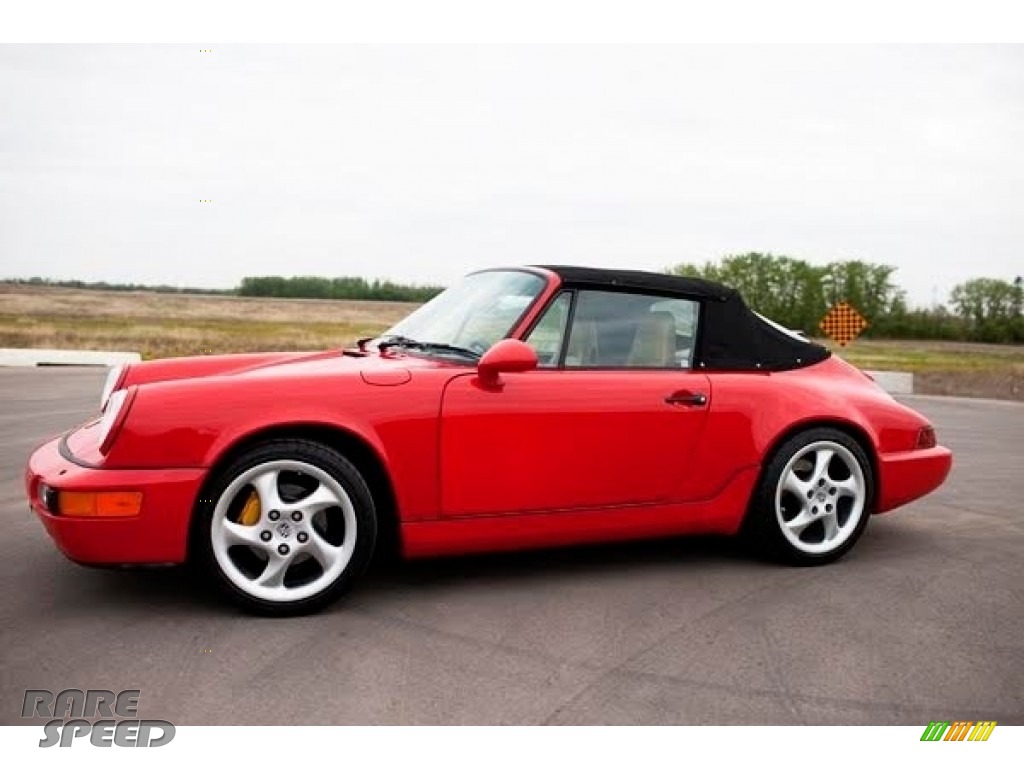 1990 911 Carrera 2 Cabriolet - Guards Red / Beige photo #16