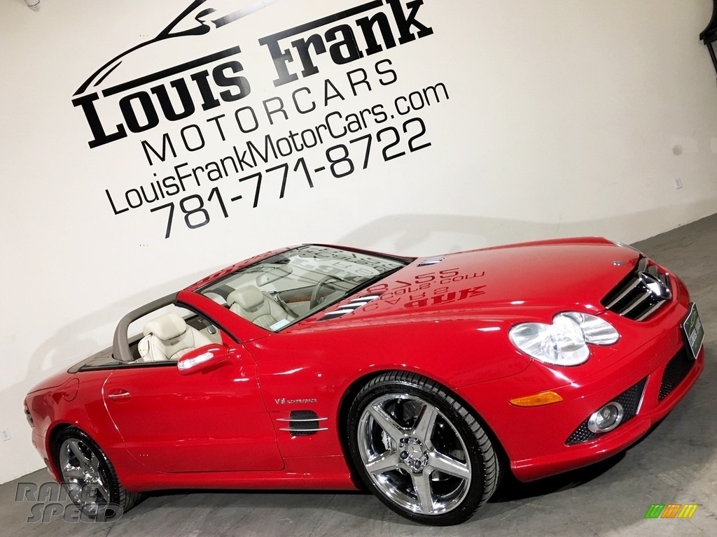 2007 SL 55 AMG Roadster - Mars Red / Stone photo #17