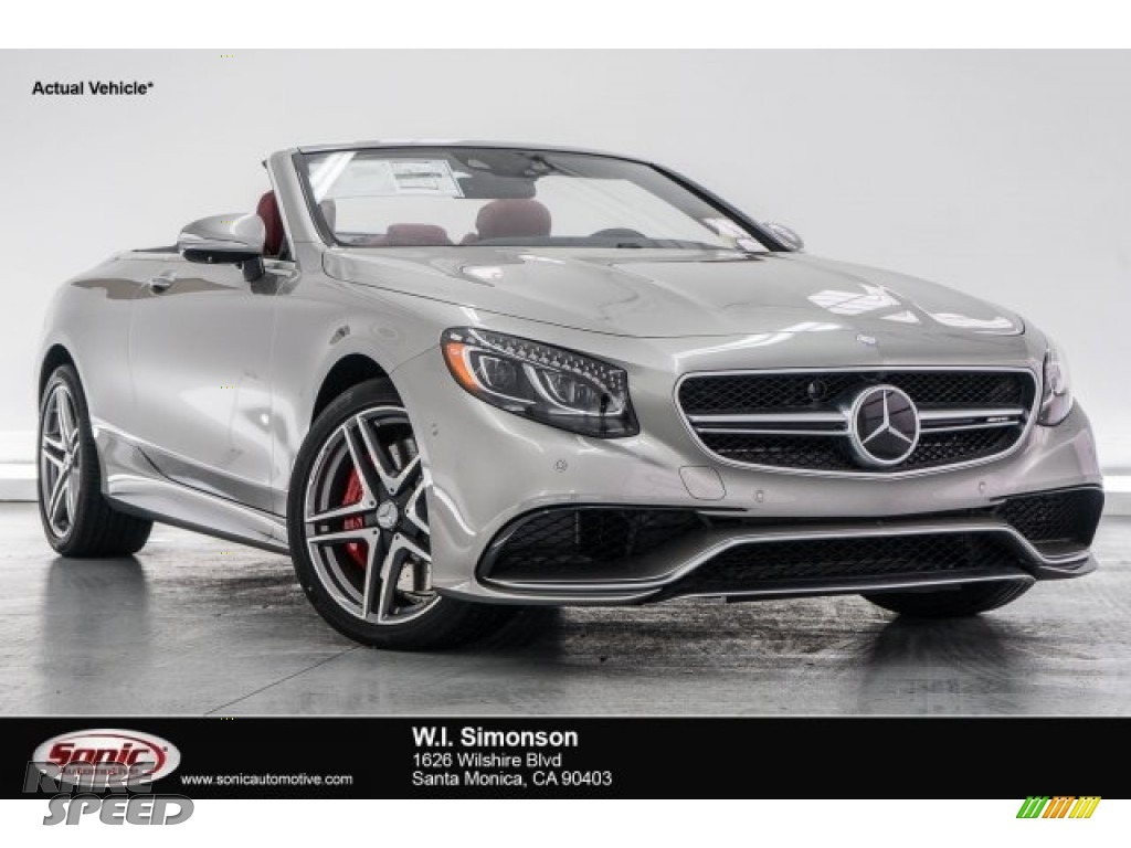 2017 S 63 AMG 4Matic Cabriolet - AMG Alubeam Silver / designo Bengal Red/Black photo #1