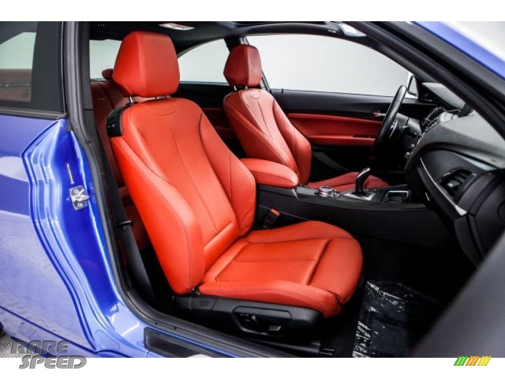 2014 M235i Coupe - Estoril Blue Metallic / Coral Red/Black photo #6