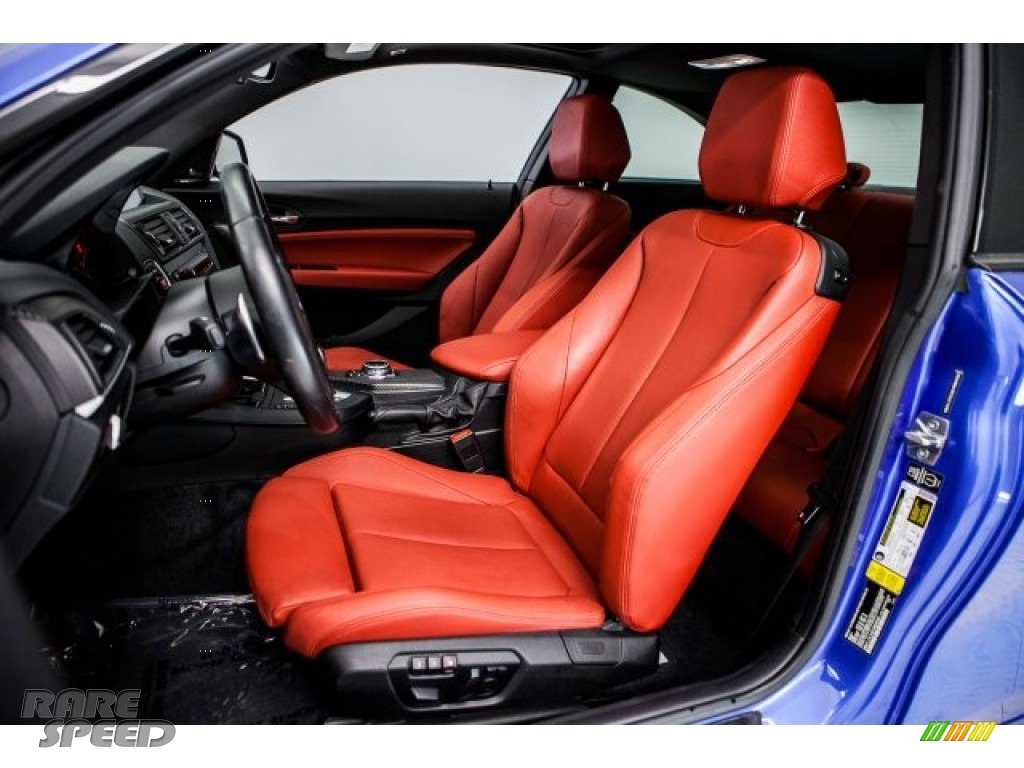 2014 M235i Coupe - Estoril Blue Metallic / Coral Red/Black photo #16