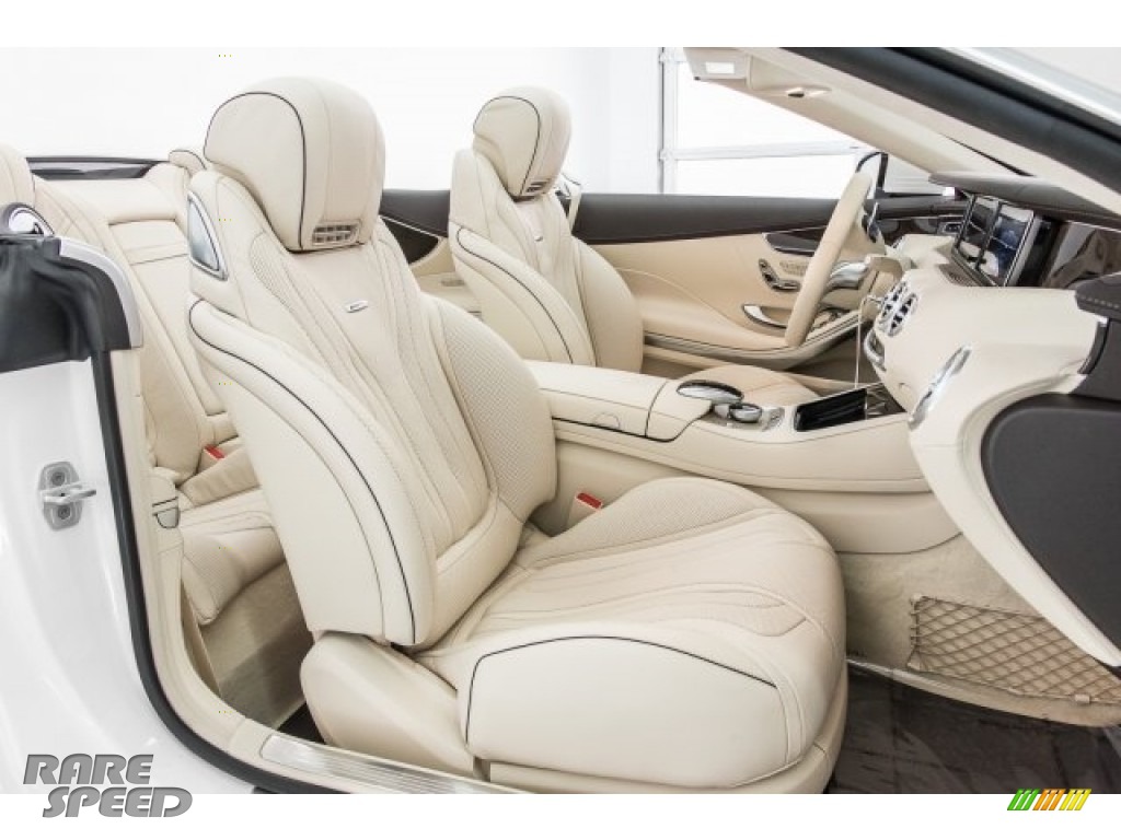 2017 S 63 AMG 4Matic Cabriolet - designo Diamond White Metallic / Silk Beige/Espresso Brown photo #2
