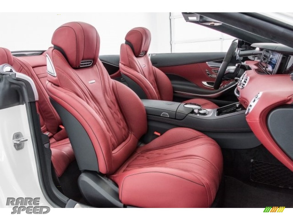 2017 S 63 AMG 4Matic Cabriolet - designo Diamond White Metallic / designo Bengal Red/Black photo #2
