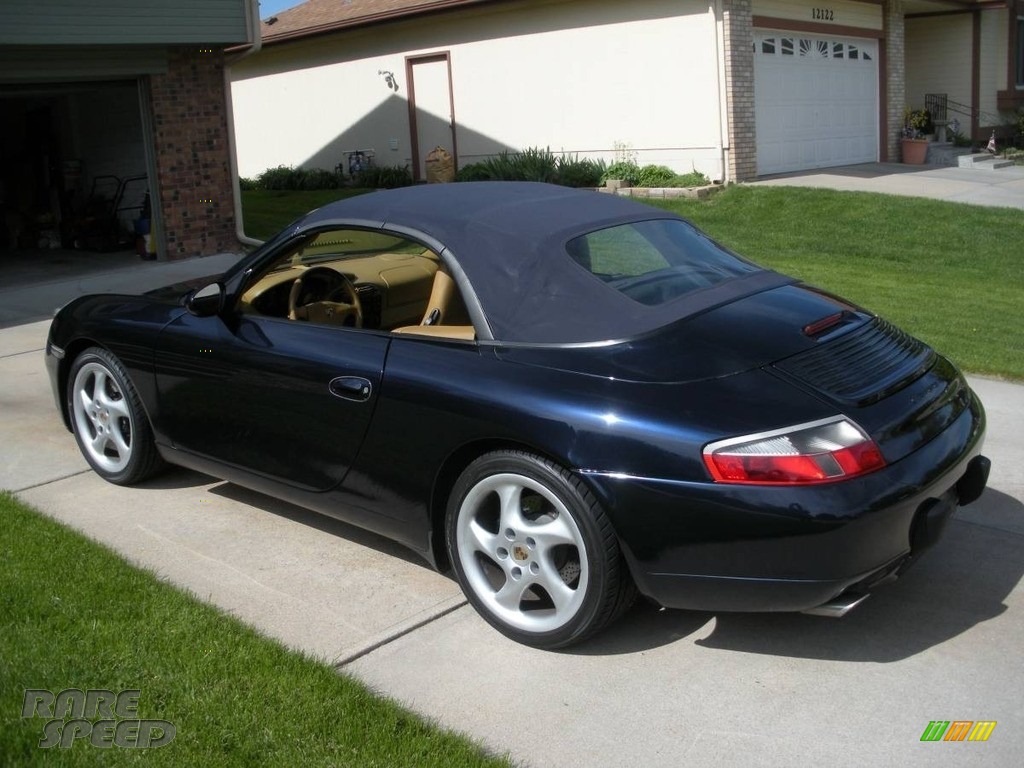 2001 911 Carrera Cabriolet - Midnight Blue Metallic / Savanna Beige photo #10