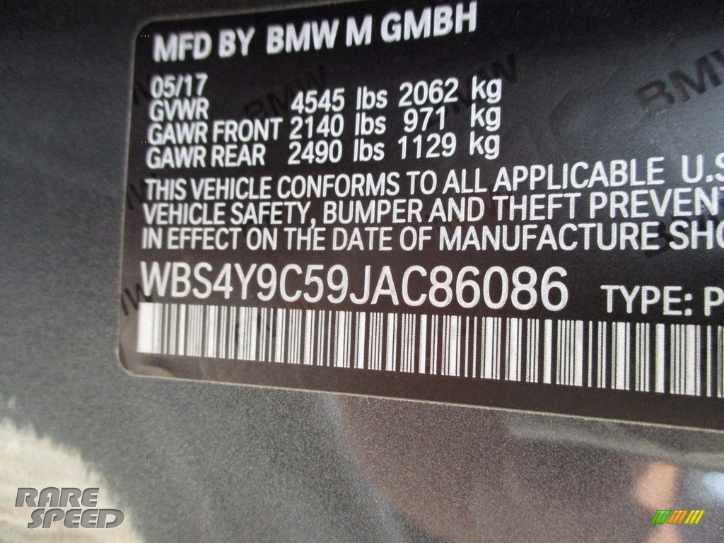 2018 M4 Coupe - Mineral Grey Metallic / Black photo #19