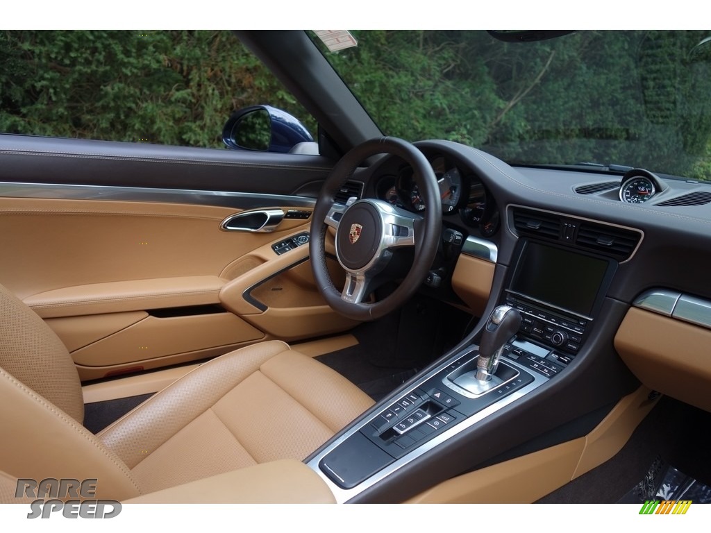 2015 911 Carrera 4S Cabriolet - Dark Blue Metallic / Espresso/Cognac Natural Leather photo #16