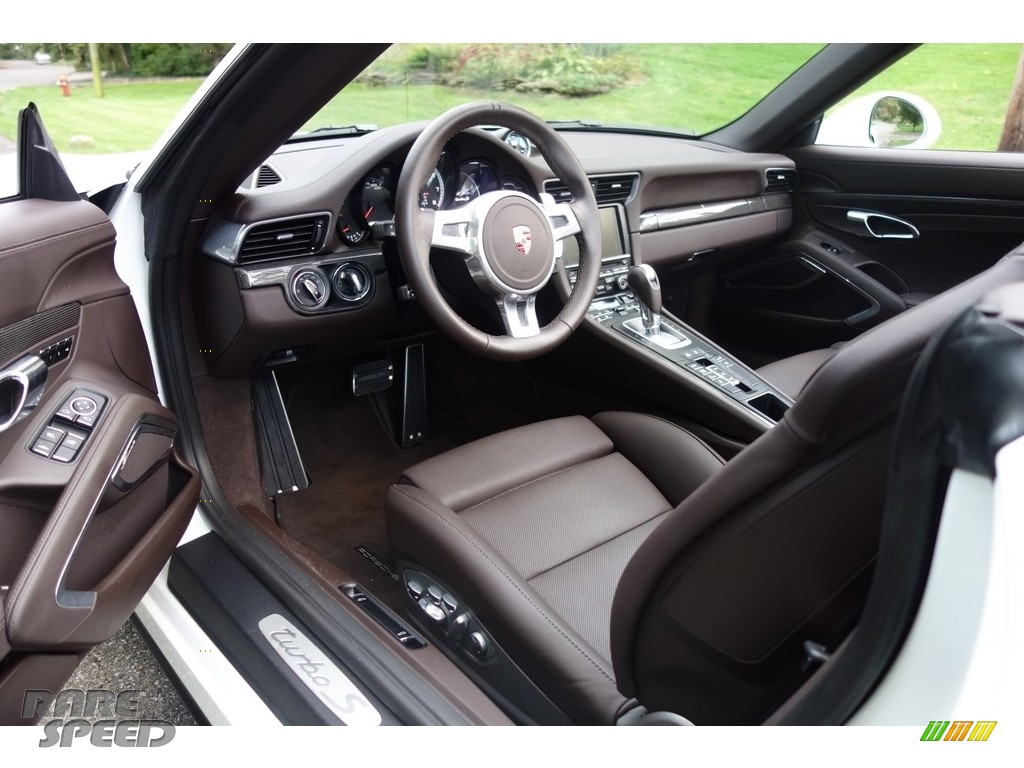 2014 911 Turbo S Cabriolet - White / Espresso Natural Leather photo #10