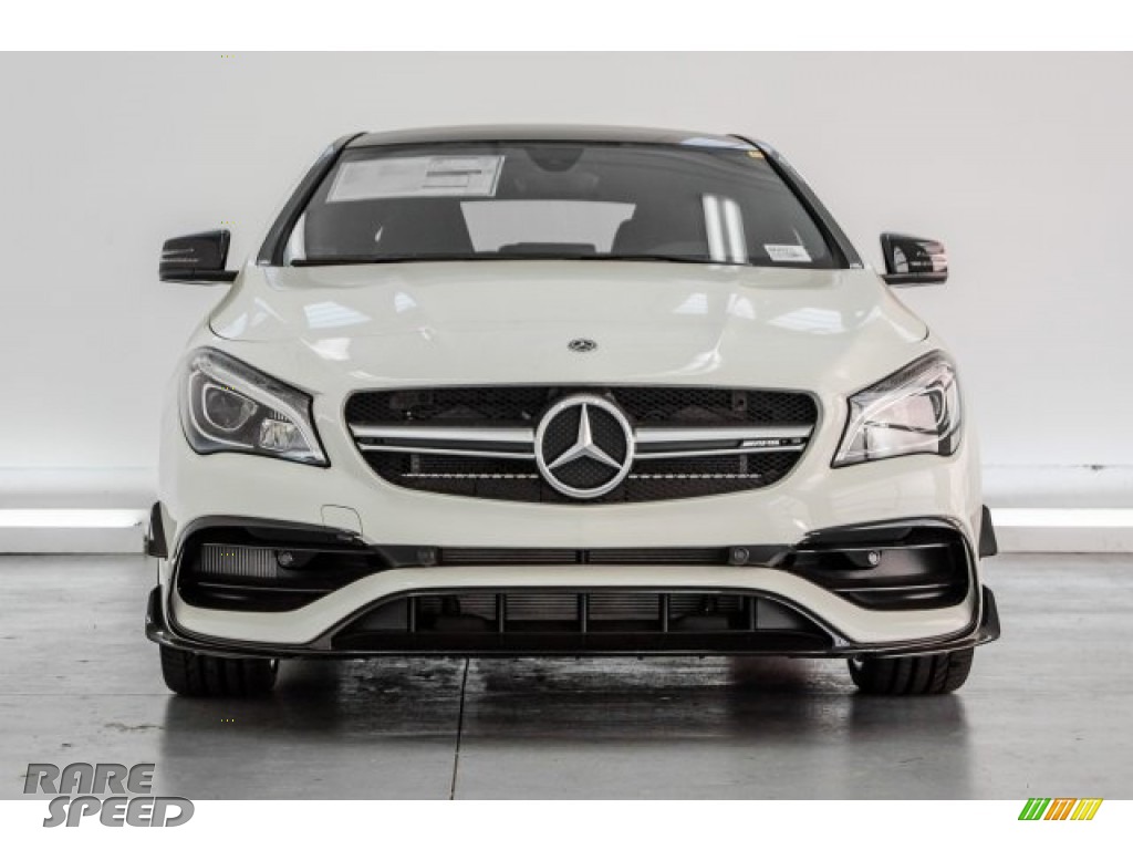2018 CLA AMG 45 Coupe - Cirrus White / Black/DINAMICA w/Red stitching photo #2