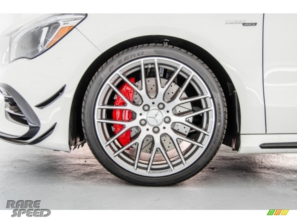 2018 CLA AMG 45 Coupe - Cirrus White / Black/DINAMICA w/Red stitching photo #8