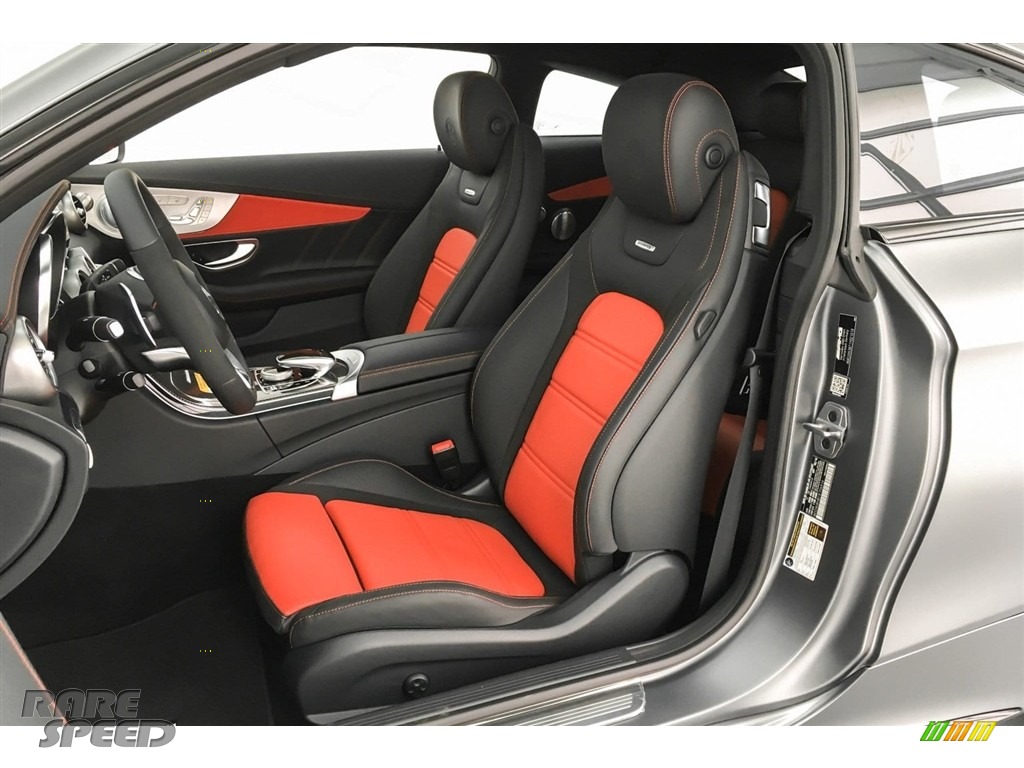 2018 C 63 S AMG Coupe - designo Selenite Grey (Matte) / Red Pepper/Black photo #14