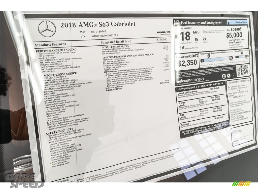 2018 S AMG S63 Cabriolet - designo Diamond White Metallic / designo Saddle Brown/Black photo #26