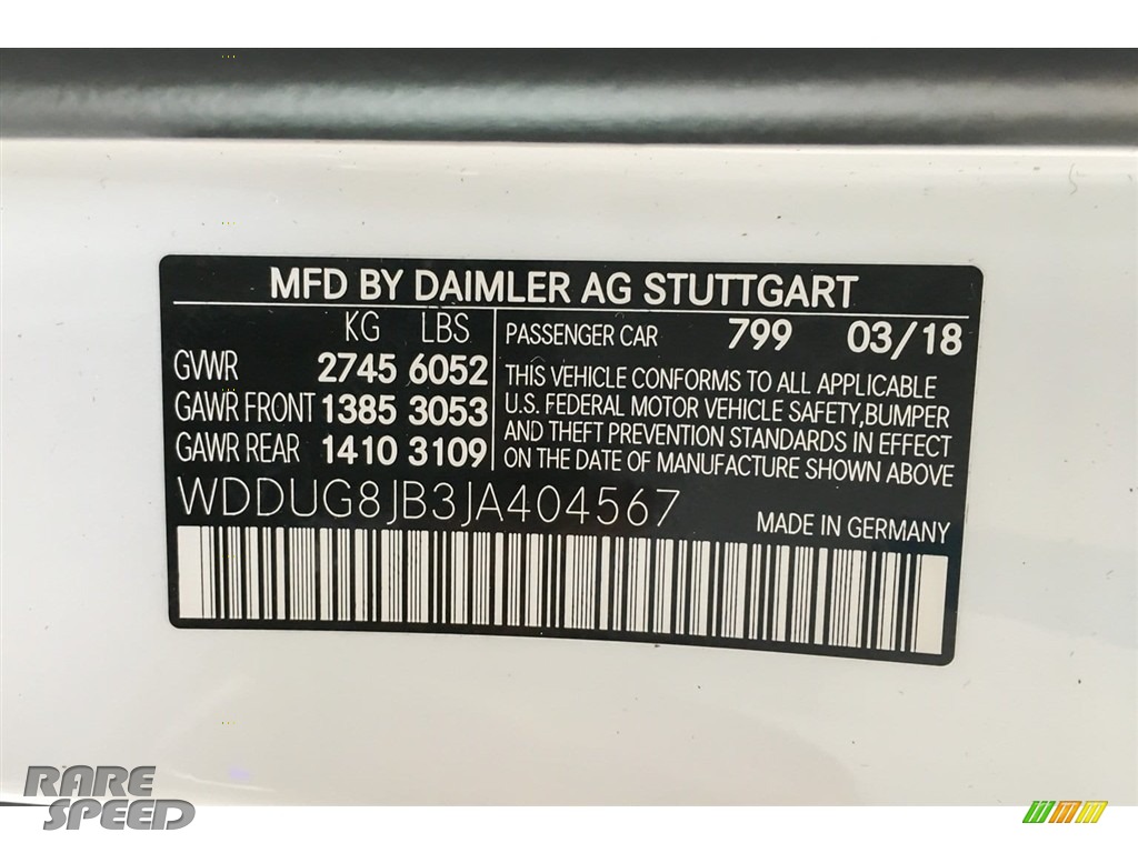 2018 S AMG 63 4Matic Sedan - designo Diamond White Metallic / Black photo #23