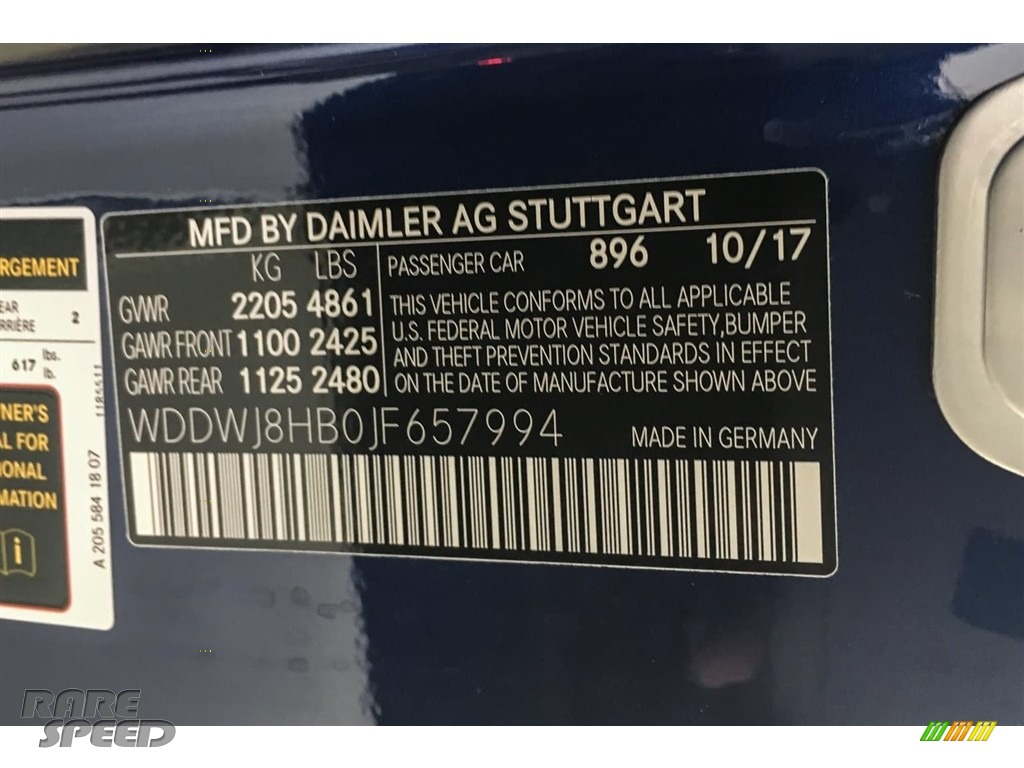 2018 C 63 S AMG Coupe - Brilliant Blue Metallic / Platinum White Pearl/Black photo #23