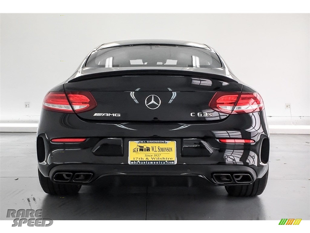 2018 C 63 S AMG Coupe - Obsidian Black Metallic / Red Pepper/Black photo #3