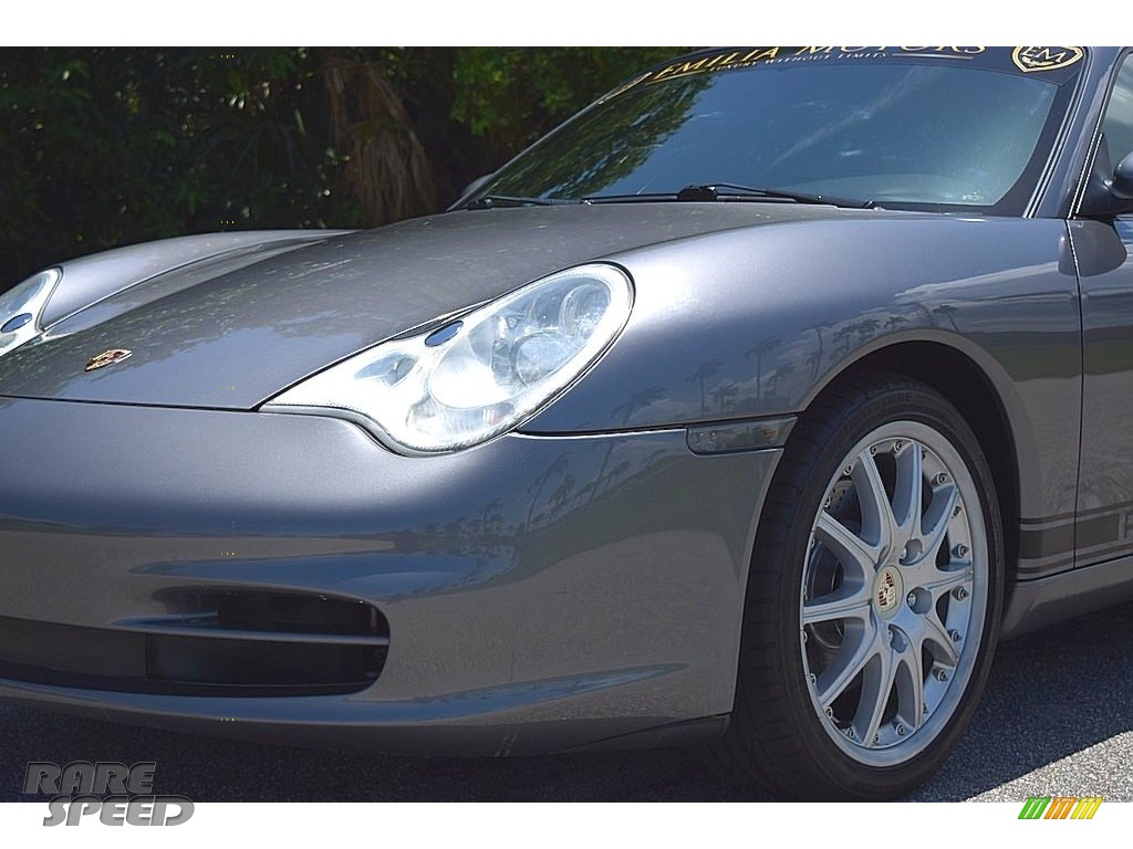 2002 911 Carrera Coupe - Seal Grey Metallic / Graphite Grey photo #15