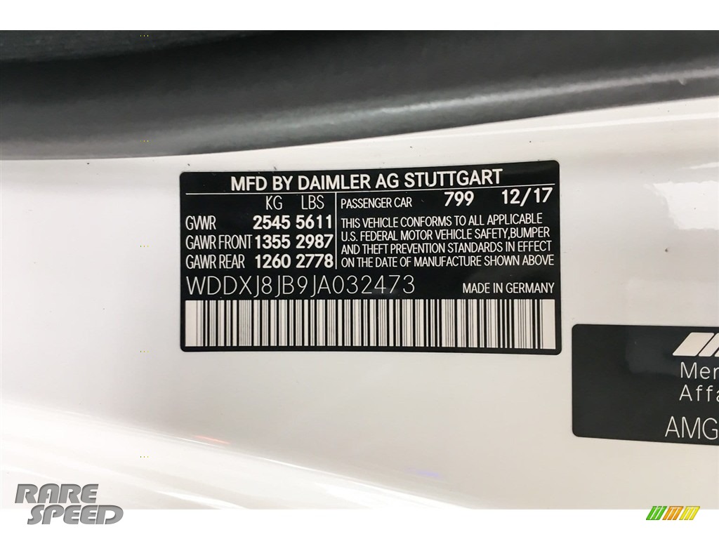 2018 S AMG S63 Coupe - designo Diamond White Metallic / Black photo #25
