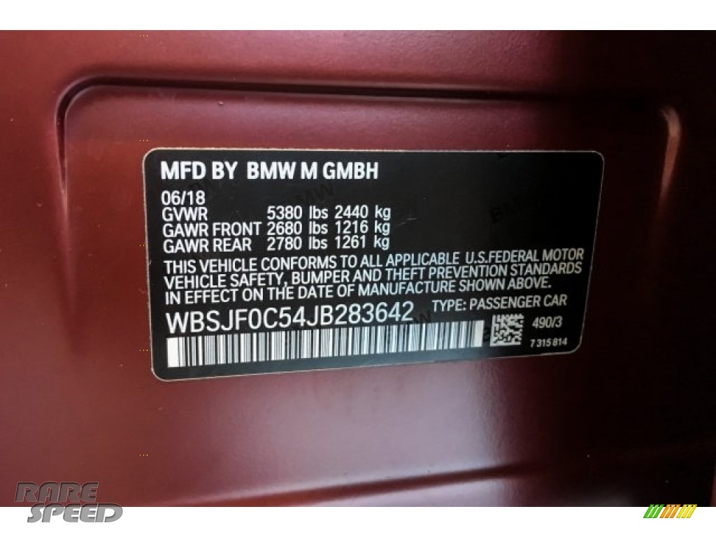 2018 M5 Sedan - Frozen Dark Red Metallic / Smoke White/Black photo #11
