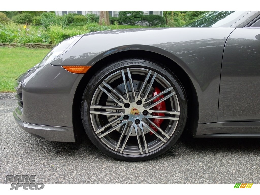 2015 911 Turbo Coupe - Agate Grey Metallic / Black/Garnet Red photo #9