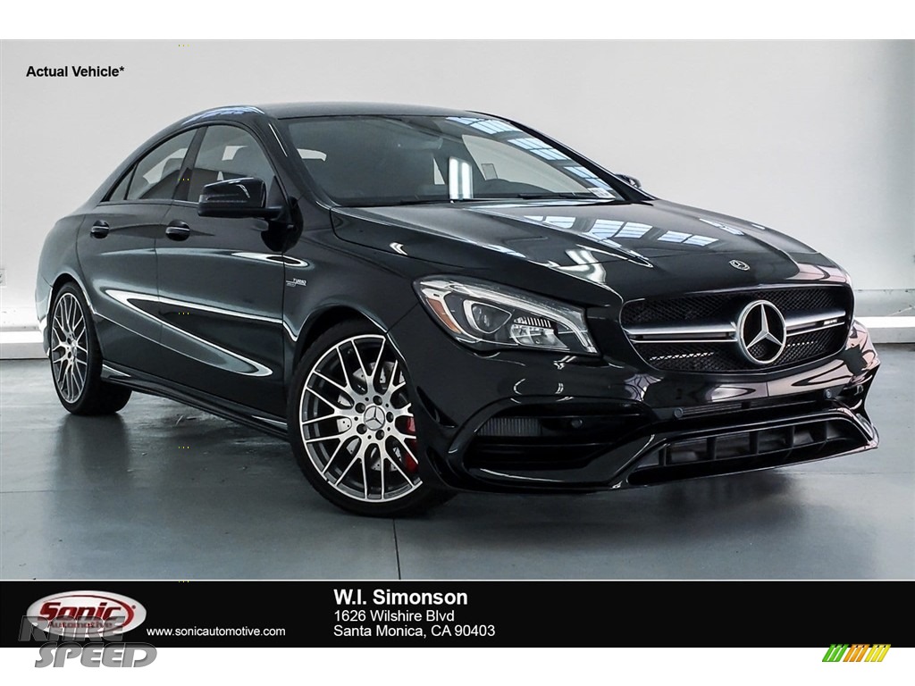 Night Black / Black/DINAMICA w/Red stitching Mercedes-Benz CLA AMG 45 Coupe