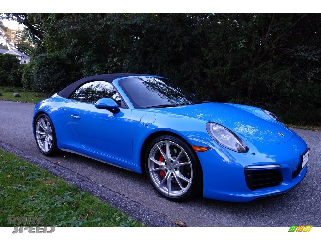 2017 911 Carrera 4S Cabriolet - Paint to Sample Voodoo Blue / Black photo #8