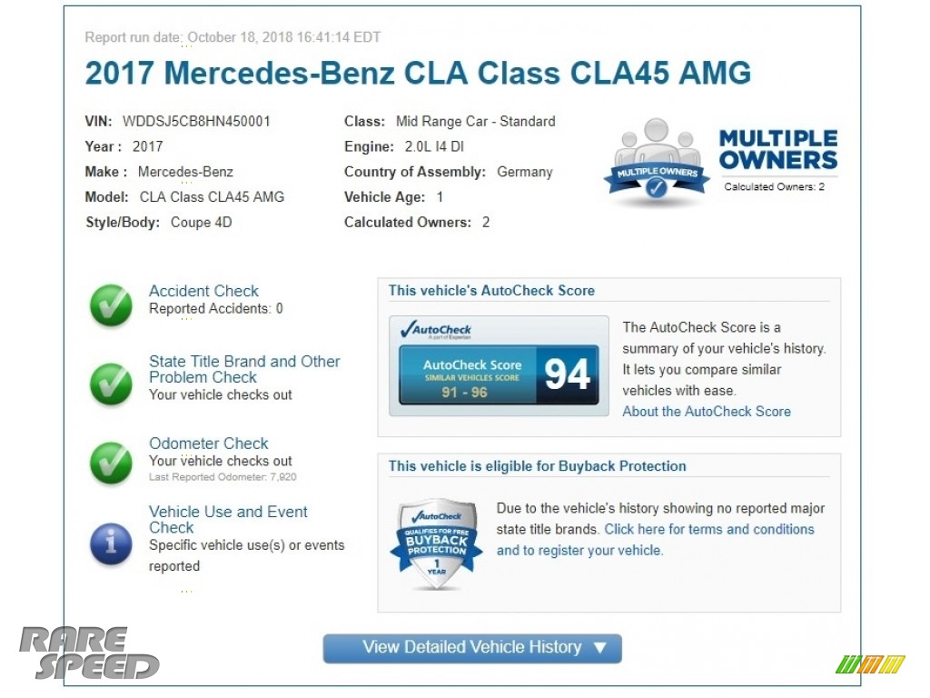 2017 CLA 45 AMG 4Matic Coupe - Cirrus White / Black photo #2