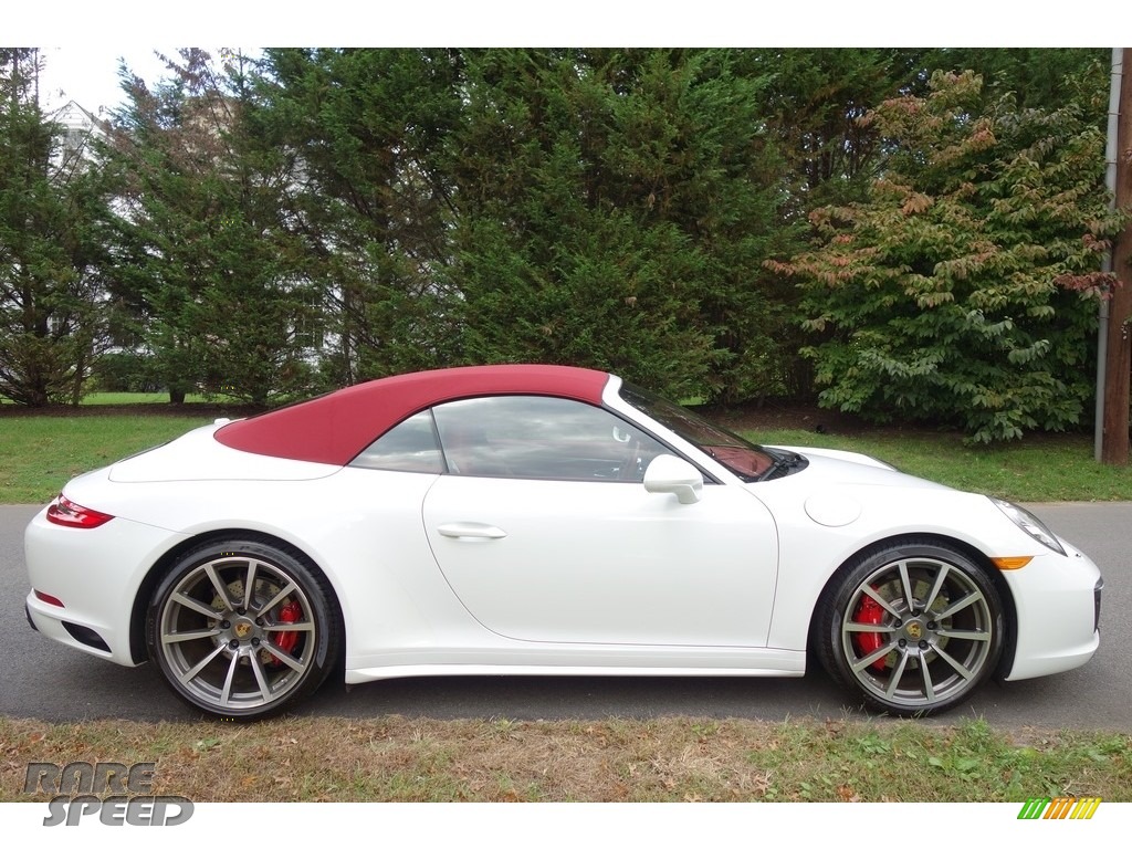 2017 911 Carrera 4S Cabriolet - White / Bordeaux Red photo #7
