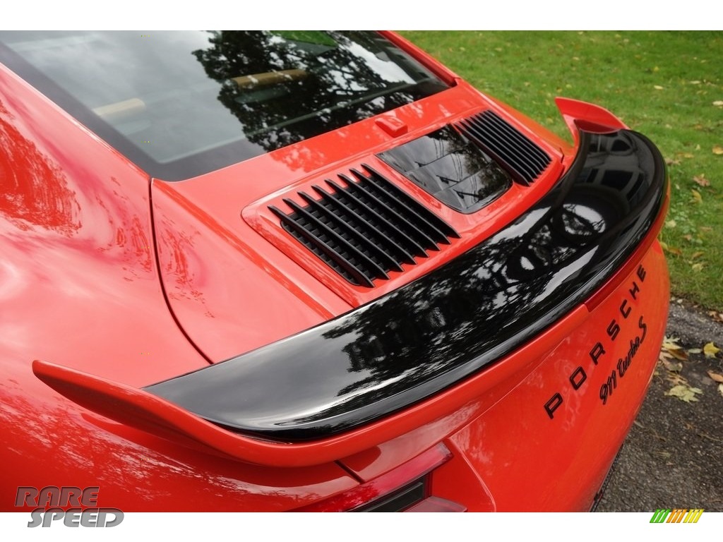 2018 911 Turbo S Coupe - Lava Orange / Espresso/Cognac Natural photo #17