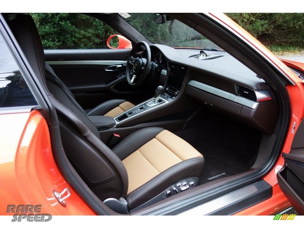 2018 911 Turbo S Coupe - Lava Orange / Espresso/Cognac Natural photo #26