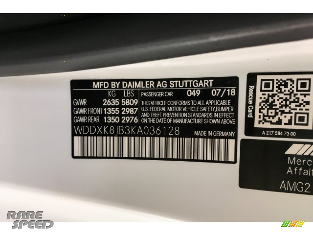 2019 S AMG 63 4Matic Cabriolet - designo Cashmere White (Matte) / designo Crystal Grey/Black photo #26