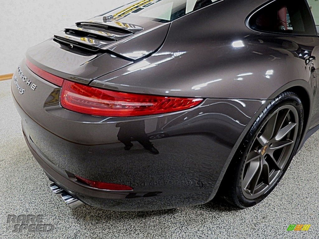 2014 911 Carrera 4S Coupe - Anthracite Brown Metallic / Carrera Red Natural Leather photo #8
