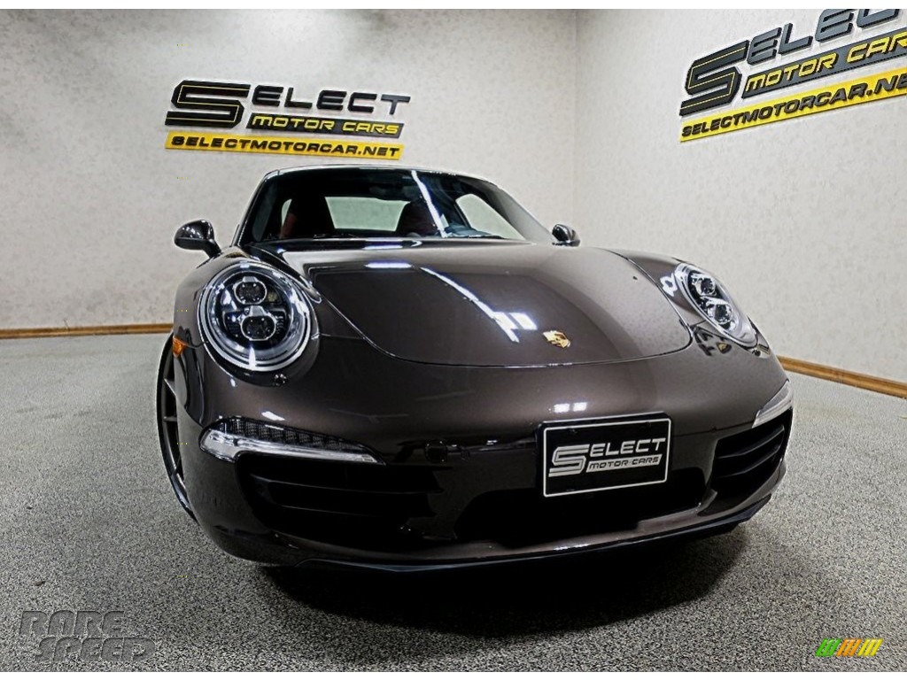 2014 911 Carrera 4S Coupe - Anthracite Brown Metallic / Carrera Red Natural Leather photo #11