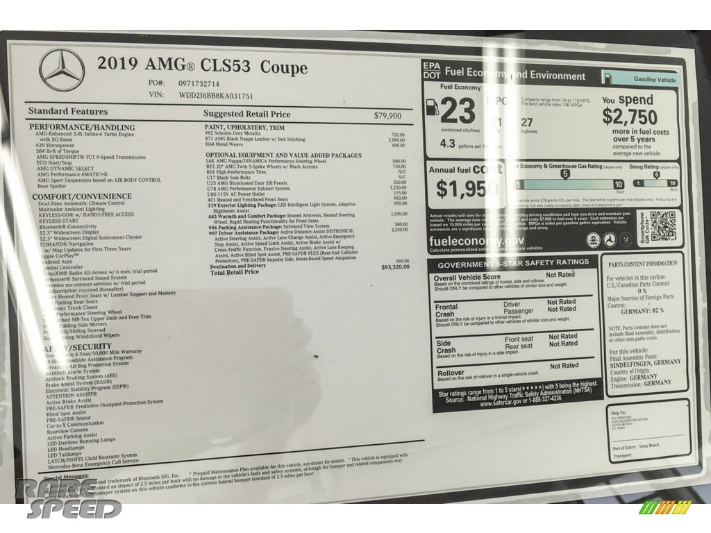 2019 CLS AMG 53 4Matic Coupe - Selenite Grey Metallic / Black photo #10