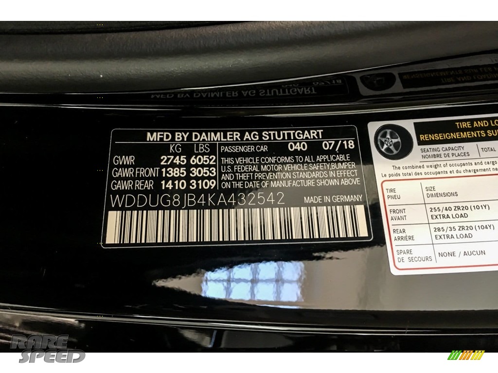 2019 S AMG 63 4Matic Sedan - Black / Black photo #10