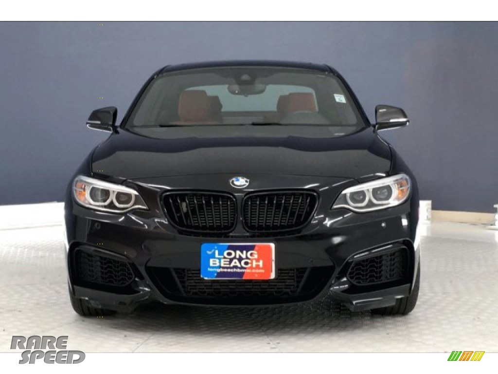 2016 M235i Coupe - Black Sapphire Metallic / Coral Red photo #2