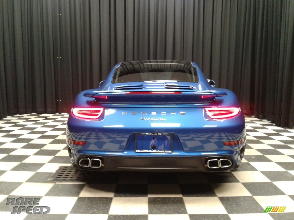 2016 911 Turbo Coupe - Sapphire Blue Metallic / Black photo #7