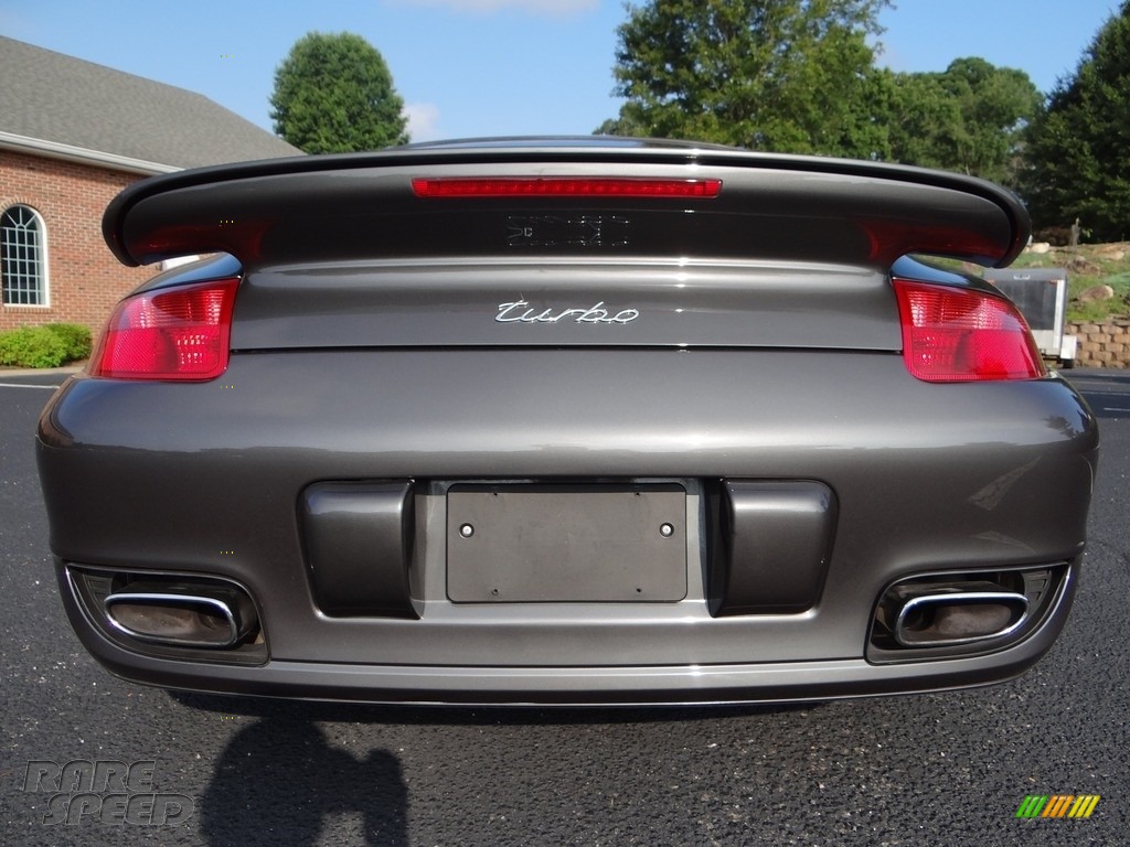 2008 911 Turbo Coupe - Slate Grey Metallic / Cocoa Brown photo #5