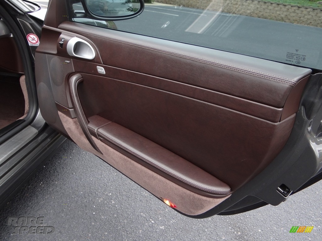 2008 911 Turbo Coupe - Slate Grey Metallic / Cocoa Brown photo #29