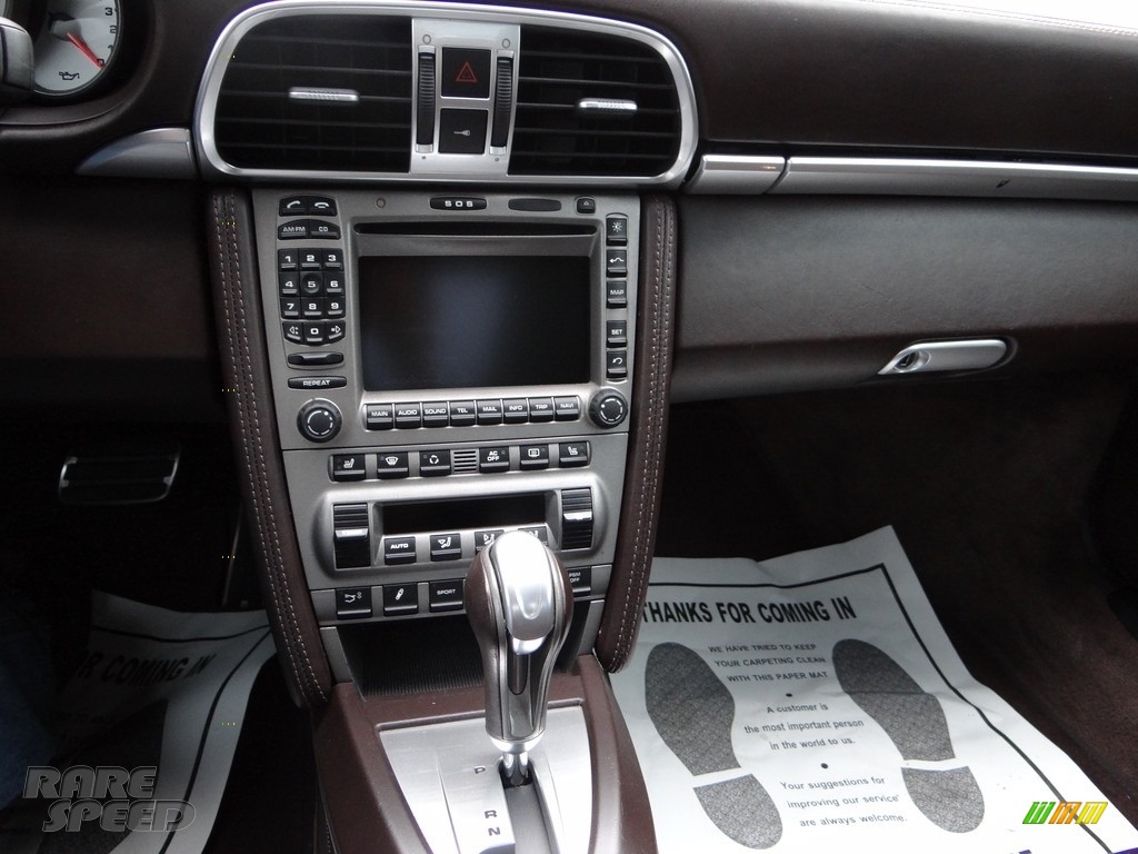 2008 911 Turbo Coupe - Slate Grey Metallic / Cocoa Brown photo #36