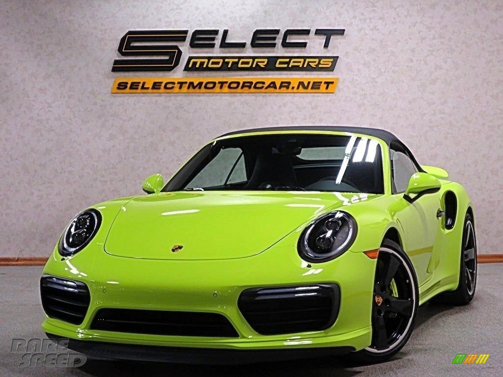 Paint To Sample Acid Green / Black/Acid Green Porsche 911 Turbo S Cabriolet