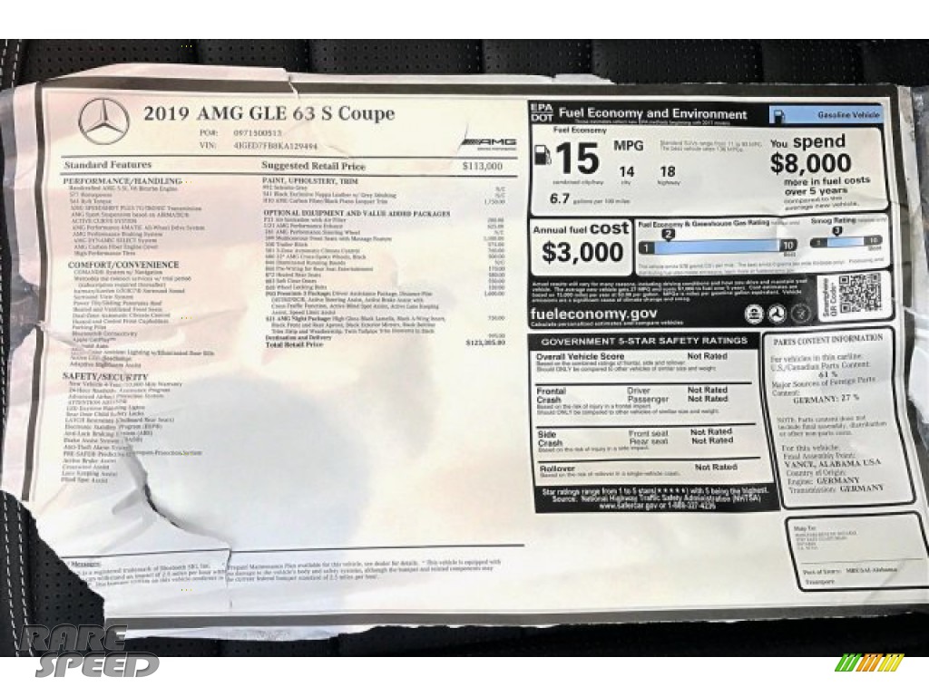 2019 GLE 63 S AMG 4Matic Coupe - Selenite Grey Metallic / Black photo #10