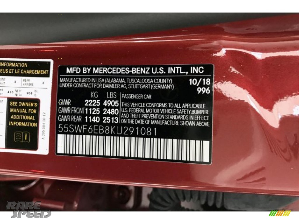2019 C 43 AMG 4Matic Sedan - designo Cardinal Red Metallic / Black photo #11