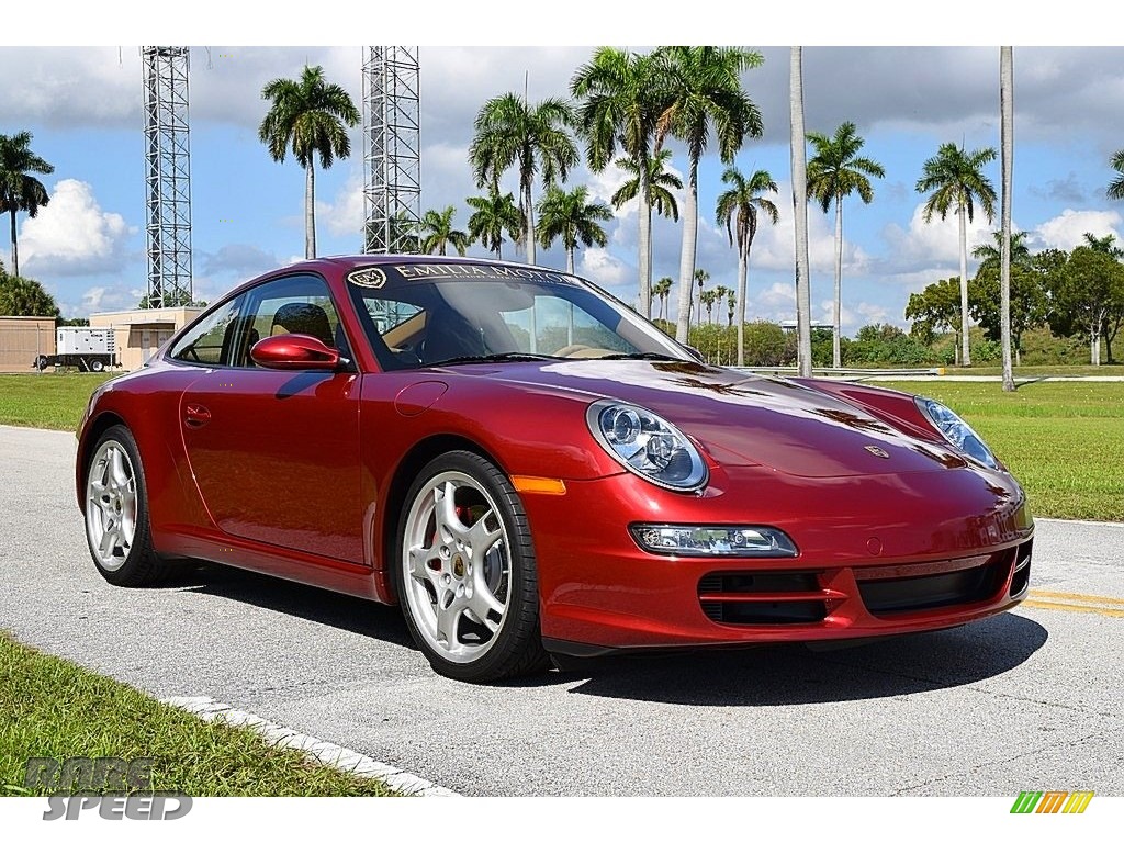 2008 911 Carrera S Coupe - Ruby Red Metallic / Sand Beige photo #2