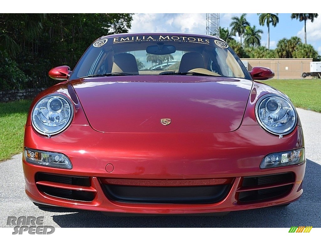 2008 911 Carrera S Coupe - Ruby Red Metallic / Sand Beige photo #21